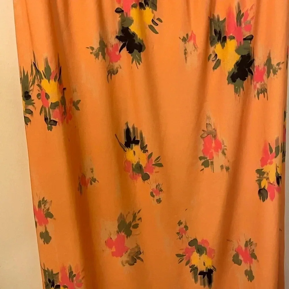 Steve Madden Matte Jersey Floral flattering one shoulder midi dress. Size XL - Picture 8 of 17